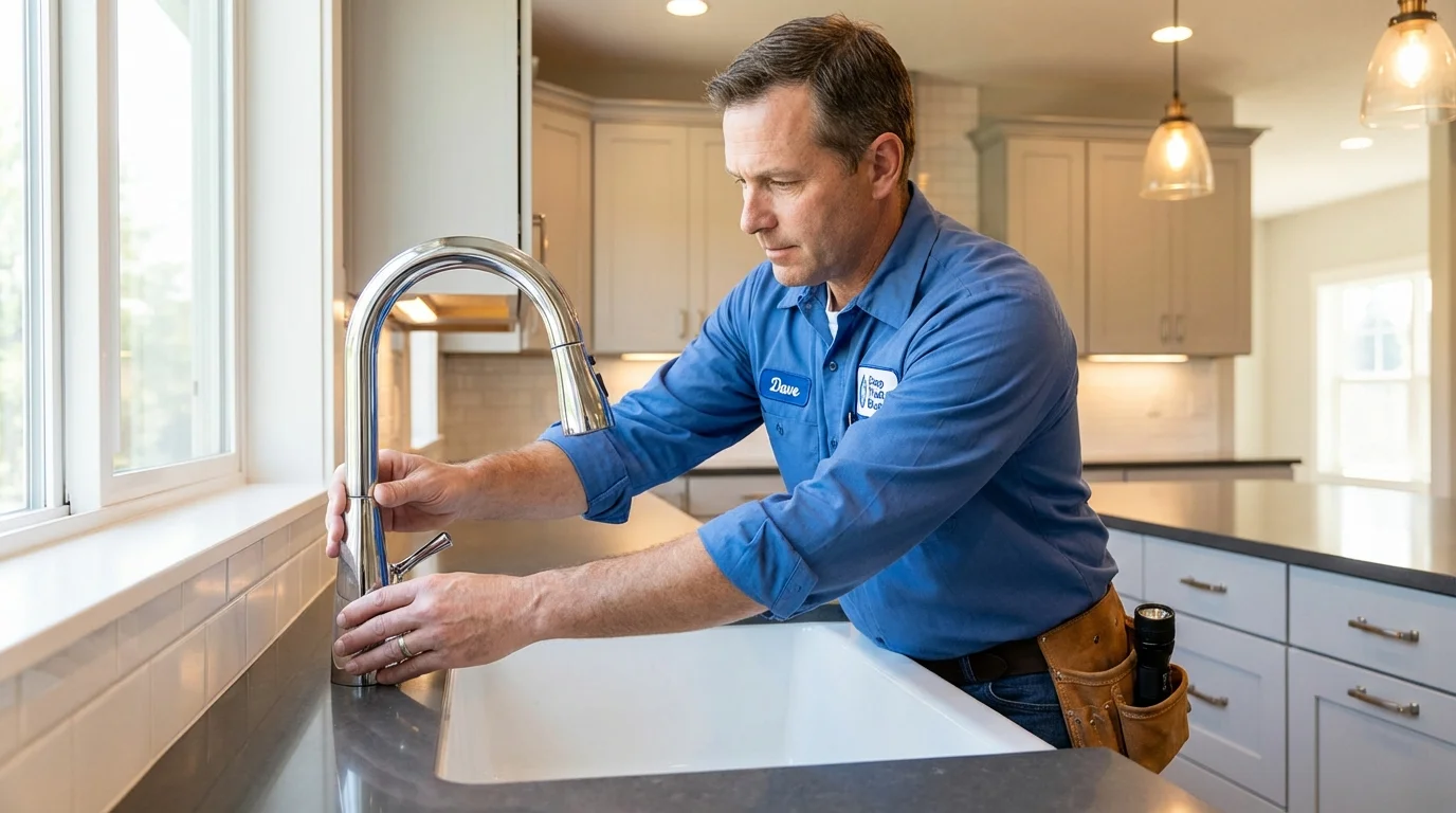 Kitchen faucet installation by Johns Plumbing LLC in Blountstown